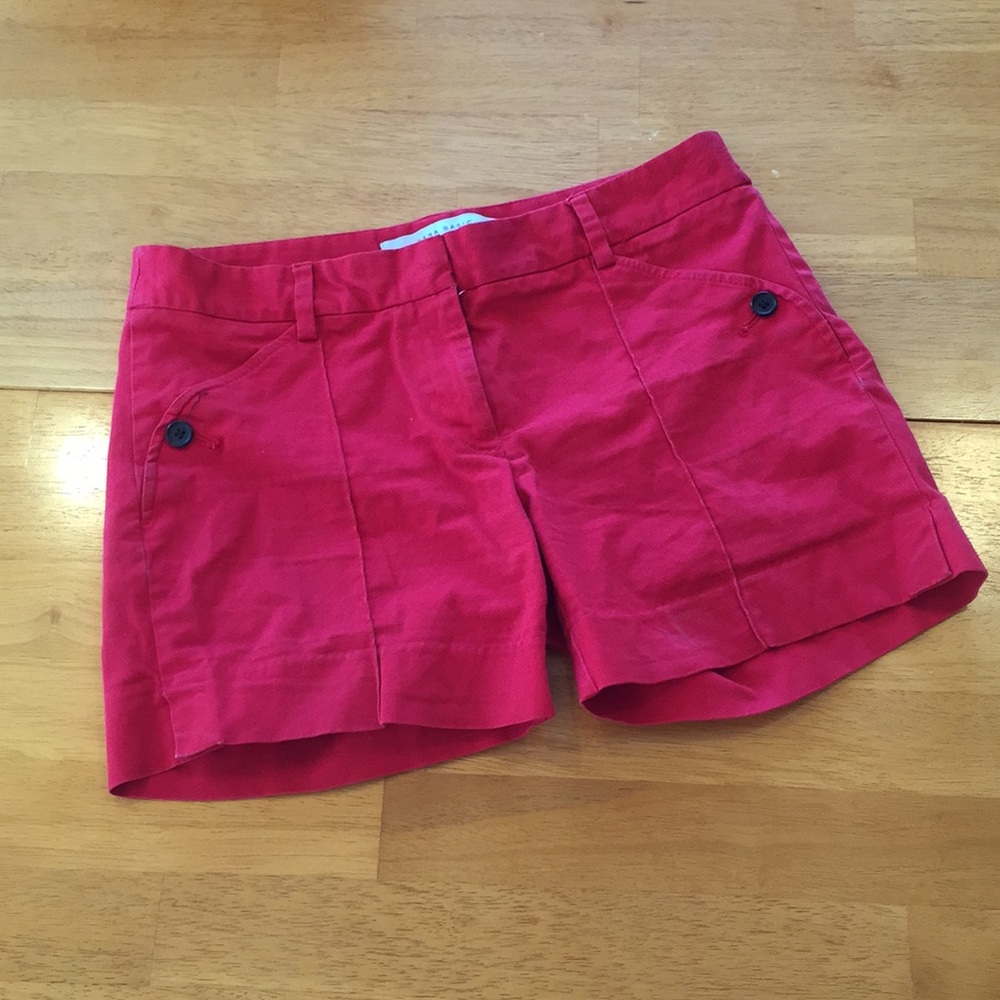 Zara Basic Red Jean Shorts